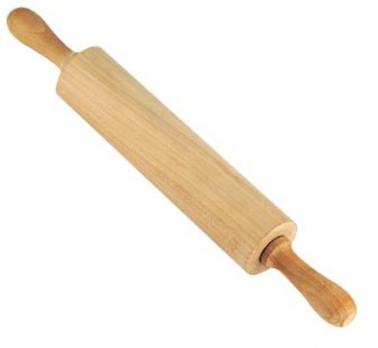 Скалка деревянная, бук, вращающиеся ручки 50 см