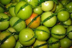 Зеленые помидоры (соленые,вес)