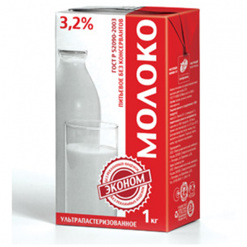 Молоко Пятигорское 3,2% 1л.