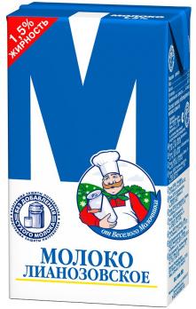 Молоко М 1,5% 1л.