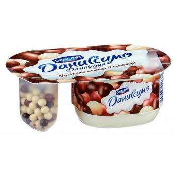 Йогурт Danone Даниссимо Фантазия + Хрустящие шарики в шоколаде 6,9%, 105г
