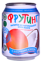 Напиток "Fruiting" из персикового сока с кусочками кокоса 0.238л (1*12)