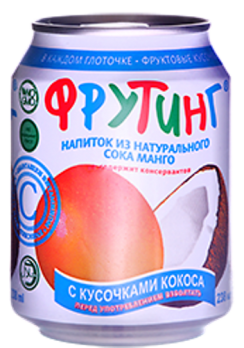 Напиток "Fruiting" из персикового сока с кусочками кокоса 0.238л (1*12)