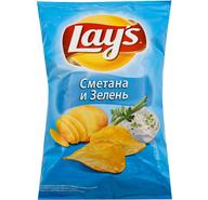 Чипсы Lay’s картофельные сметана и зелень 150 г