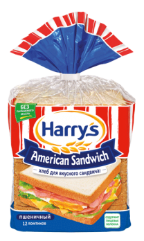 Хлеб Harry's American Sandwich пшеничный 470г