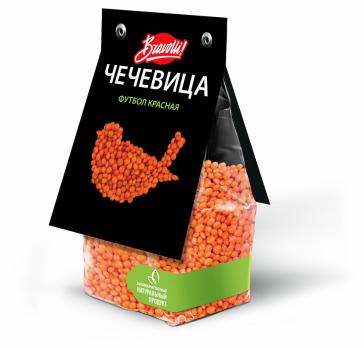 Чечевица красная Футбол 350г Bravolli