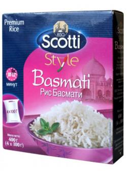 Рис Basmatti Rice Scotti шлиф.длиннозер.100гр