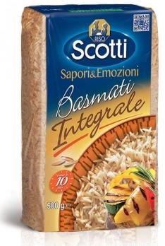 Рис Basmati Rice Scotti не шлиф.длинозер.бурый 500гр