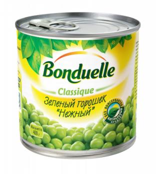 Горошек зеленый консервированный Bonduelle 400 гр