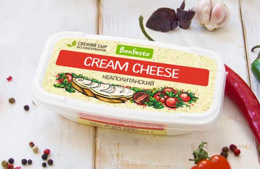 Сыр Cream Cheese "Неаполитанский" Bonfesto, 70%, 170г